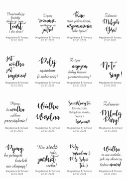 Подвески для бутылок водки, белые, золото, позолота, 48 шт, персонализированные