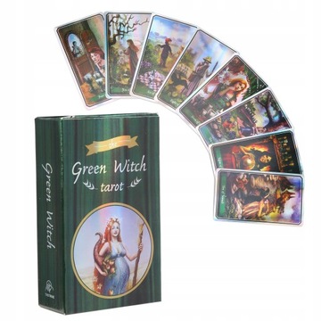 Karty tarota Progro Farms Green Witch Tarot 78 sztuk