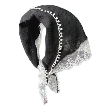 Женский летний шарф во французском стиле с кружевным узором