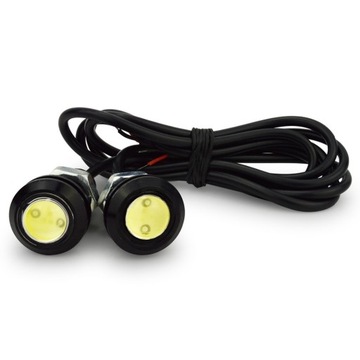 Dioda LED 12V 1W RÓŻOWA w hermetycznej oprawce 18mm z gwintem