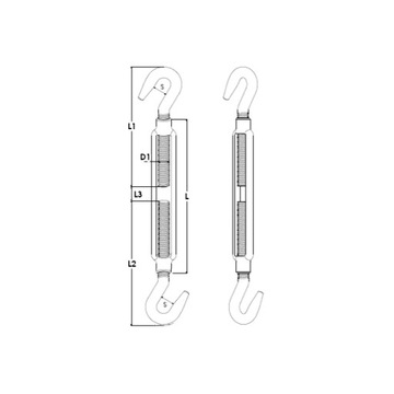 INOX STAINLESS НЕРЖАВЕЮЩАЯ, кислотостойкая стяжная муфта Стяжная муфта M5 - 10 шт.
