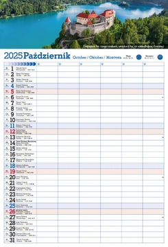 Настенный календарь А3 на 2025 год.
