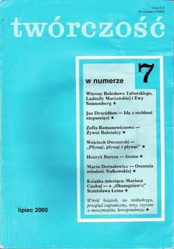 Twórczość nr 7/2000 Drzeżdżon Owczarski Bereza