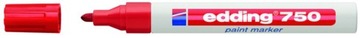 Marker olejowy Edding 750 czerwony okrągły 2-4 mm