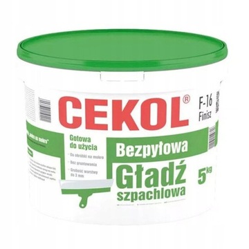 CEKOL F-16 5KG BEZPYŁOWA GŁADŹ SZPACHLOWA FINISH