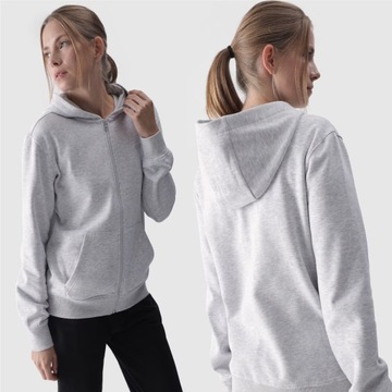 BLUZA DAMSKA XL 4F ROZPINANA Z KAPTUREM BASIC TSWSF1467 AW24