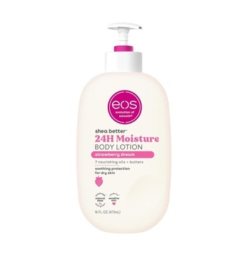 Eos Balsam do ciała zapach truskawki, różowego cukru i nuty wanilii 473 ml