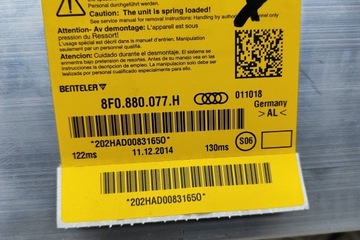 AUDI A5 CABRIO 8F KABRIOLET STŘEŠNÍ 8F0880077H 2.0D 2015 24599200