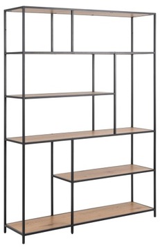 Regał Actona Seaford 135 x 185 x 35 dąb naturalny
