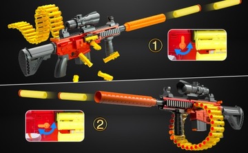 PISTOLET NA STRZAŁKI KARABIN NA KULKI WYRZUTNIA 2 TRYBY M416 + 70 STRZAŁEK