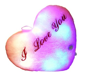 PODUSZKA LED SERCE - I LOVE YOU
