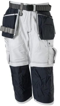 60% Spodnie męskie bawełniane z paskiem szorty robocze MOCNE SZWY XL