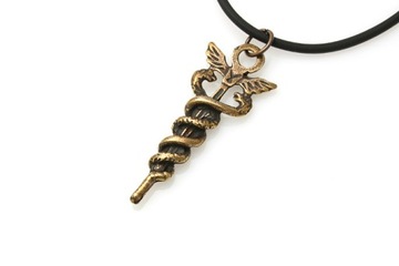 WISIOREK NASZYJNIK KADUCEUSZ amulet sukcesu aj472