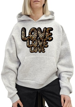 S203 SZARA HOODIE OVERSIZE LOVE CENTKI XS/S