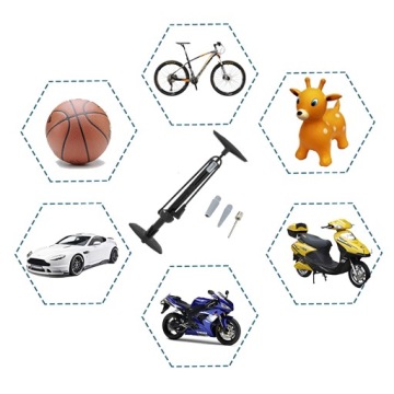 СТАНДАРТНЫЙ ВЕЛОСИПЕДНЫЙ НАСОС, ШЛАНГ 60 СМ, ДЛЯ ВЕЛОСИПЕДА, ШАРИКИ, 3 КОНЦА, МАНОМЕТР