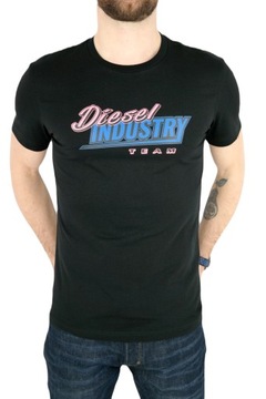 DIESEL T-shirt męski TDSL40 czarny z logo L