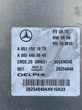 ŘÍZENÍ MODUL ECU 2.2 MERCEDES W639 VITO VIANO 28254848