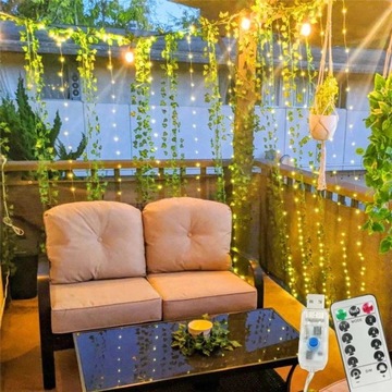 Светодиодная световая штора 3м, свадебная, декоративная фреза