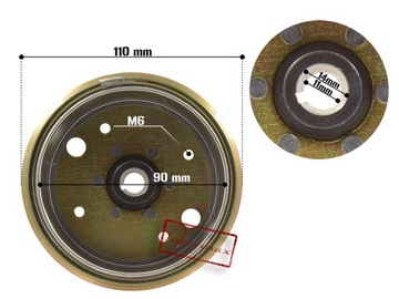 KOŁO MAGNESOWE STATORA ZAMACHOWE MAGNETO SKUTER 4T GY6 50