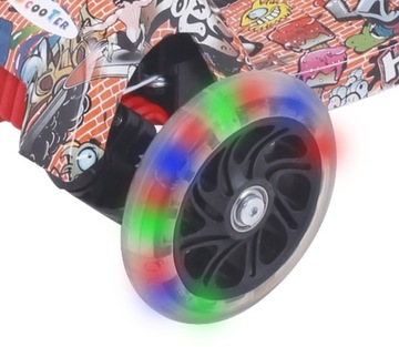 ЧЕТЫРЕХКОЛЕСНЫЙ БАЛАНСИРУЮЩИЙ САМОКАТ СО СВЕТОДИОДНЫМИ КОЛЕСАМИ ГРАФИТТИ