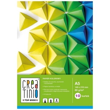 ЦВЕТНАЯ БУМАГА ВЫРЕЗНАЯ ТОП 2000 CREATINIO А5/10К