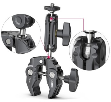 Imadło / zacisk z głowicą Magic Arm Ulanzi R094 1/4 i 3/8 cala