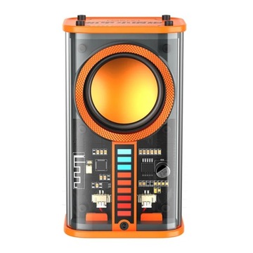 K07 przezroczysty Mecha bezprzewodowy głośnik Bluetooth małe stalowe