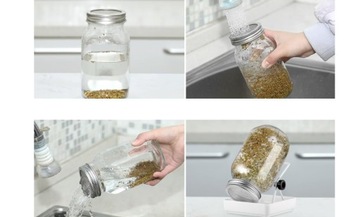 БАНКА ДЛЯ ПРОРАСТАНИЯ КОНТЕЙНЕР ДЛЯ ПРОСЫЩЕВАНИЯ GERMER С ФИЛЬТРУЮЩЕЙ СЕТКОЙ