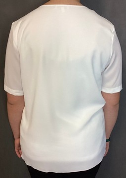 Biała bluzka damska plisowana falbany ERFO r. 44