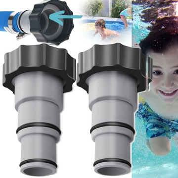 2 SZT ADAPTER TYP A, KOMPATYBILNY Z BASENAMI INTEX ZE ZŁĄCZEM 32 MM I 38 MM