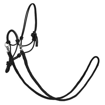 HALTER Недоуздок Zirco COB York, черный недоуздок с поводьями