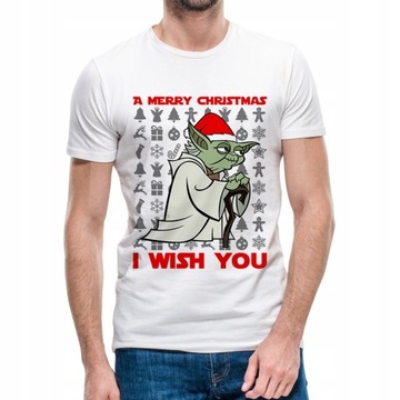 KOSZULKA NA MIKOŁAJA MĘSKA MIKOŁAJKI YODA |S