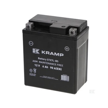 АККУМУЛЯТОР 12В 6Ач 90А YTX7LBSKR ДЛЯ ТРАКТОРНОЙ КОСИЛКИ ЗАКРЫТЫЙ ПРАВЫЙ ПЛЮС