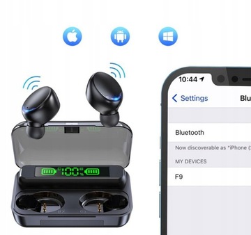 БЕСПРОВОДНЫЕ НАУШНИКИ BLUETOOTH 5.1 + POWERBANK