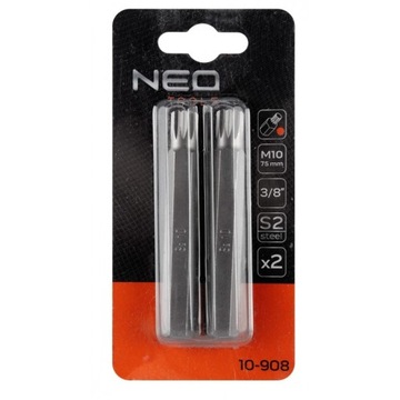 Шлицевой наконечник M10 x 75 мм S2 x 2 шт. НЕО 10-908