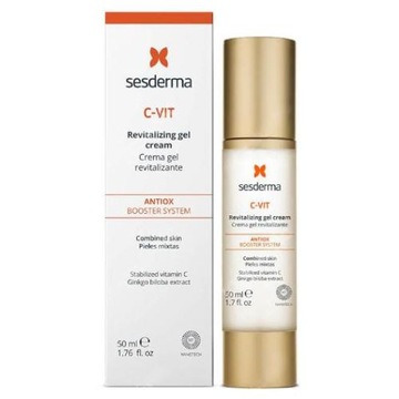 SESDERMA C-VIT, Krem-żel rewitalizujacy wielozadaniowy do twarzy, 50 ml