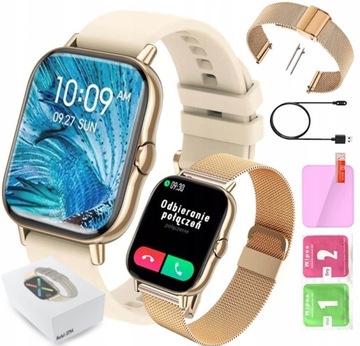 SMARTWATCH ZEGAREK DAMSKI ROZMOWY CIŚNIENIE CYKL
