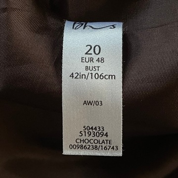 BHS ITALIAN LUXURY Kurtka Wełna Kaszmir 48