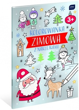 Kolorowanka zimowa Interdruk z naklejkami A4
