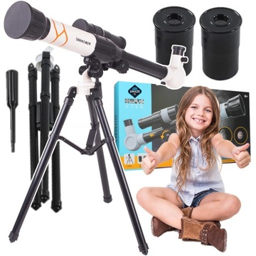 Teleskop Astronomiczny ze Statywem, Luneta dla Dzieci, Zabawka Interaktywna