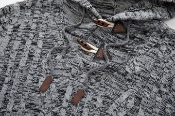 Sweter Męski Sweter czarny Zasłonięty) rozmiar S