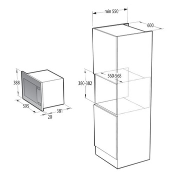 Комплект GORENJE BOS6737E13FBG + BM251SG2BG + GTW64