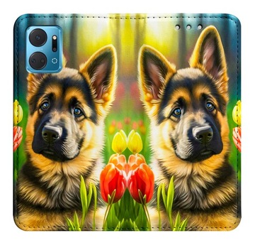 Etui Portfel FOTO Case STOJAK MAGNES WZORY OBUDOWA SZKŁO do Honor X7A