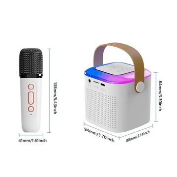 Микрофон Караоке-машина Портативная Bluetooth-колонка с 2