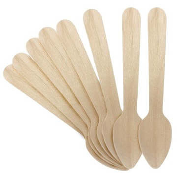 EKOLOGICZNE ŁYŻECZKI STUCZĆCE DREWNIANE 11cm100szt