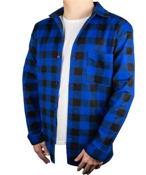 ФЛАНЕЛЕВАЯ РАБОЧАЯ РУБАШКА СИНЯЯ XXXL 3XL