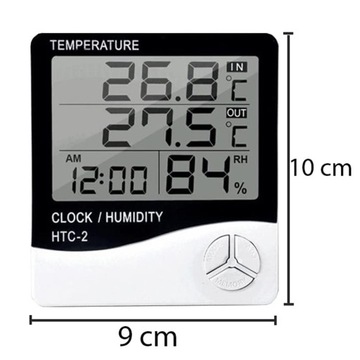 ЦИФРОВОЙ ТЕРМОМЕТР ГИГРОМЕТР МЕТЕОСТАНЦИЯ С ЗОНДОМ ЧАСЫ БУДИЛЬНИК КАЛЕНДАРЬ