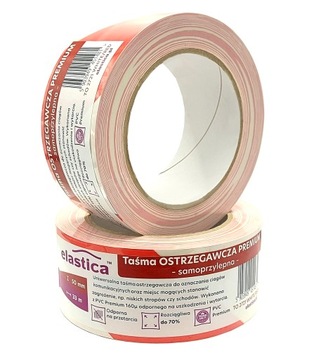 Taśma OSTRZEGAWCZA ZNAKUJĄCA PREMIUM PVC 50mm/33m