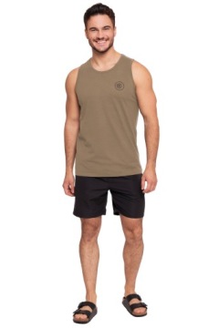 МУЖСКОЙ ХЛОПКОВЫЙ ТАНК-ТОП БЕЗ РУКАВОВ BOXY MORAY BEIGE R.XXL