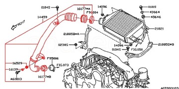 TRUBKA PŘÍVOD CHLADIČŮ INTERCOOLER SUBARU LEGACY OUTBACK FORESTER LEVORG